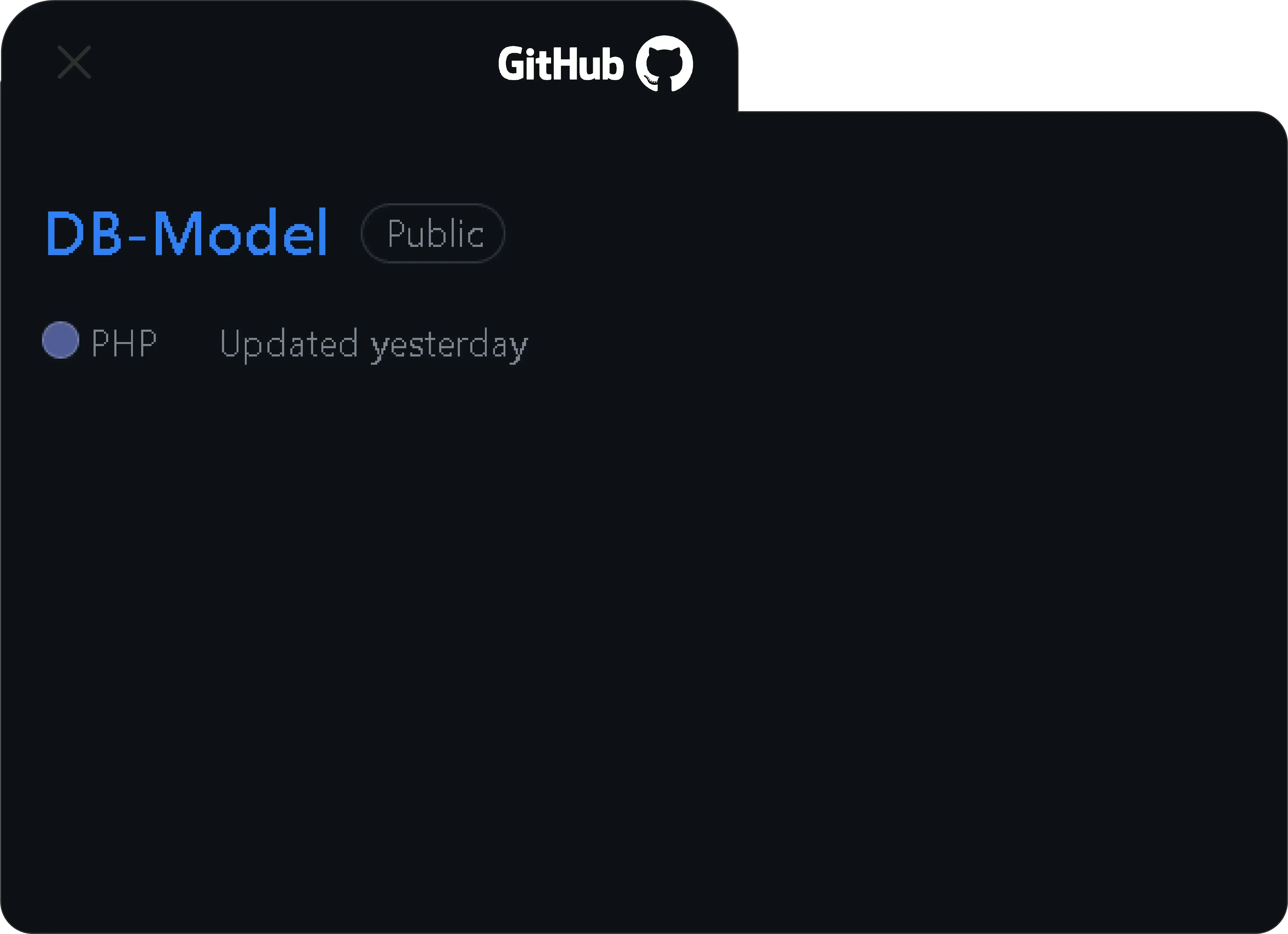 Github db model